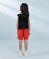 Kids East Girls Black Embroidered Cambric Set